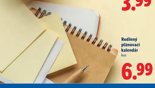 Rodinný plánovací kalendár