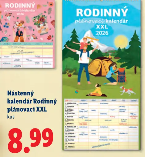 Rodinný plánovací kalendár