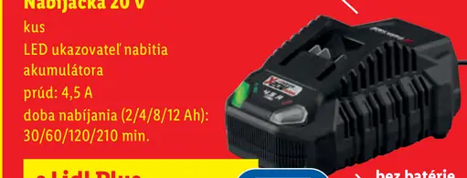 Parkside Nabíjačka 20 V