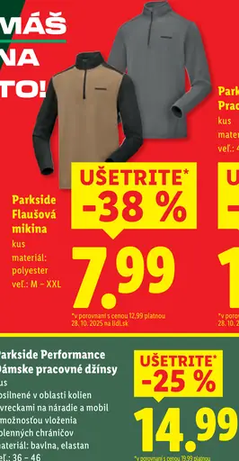 Parkside Flaušová mikina