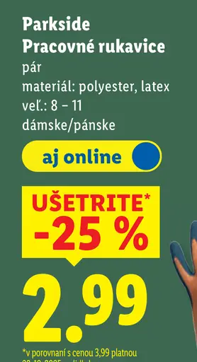 PARKSIDE Pracovné rukavice