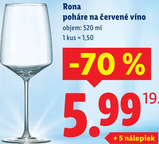 Rona poháre na červené víno