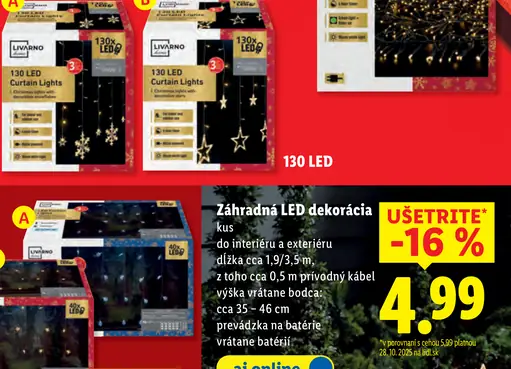 Svetelná LED reťaz 200 LED