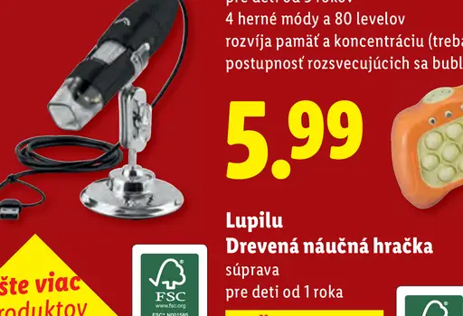 Lupilu Drevená náučná hračka