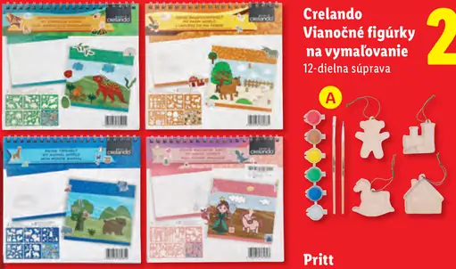 Crelando Vianočné figúrky na vymaľovanie