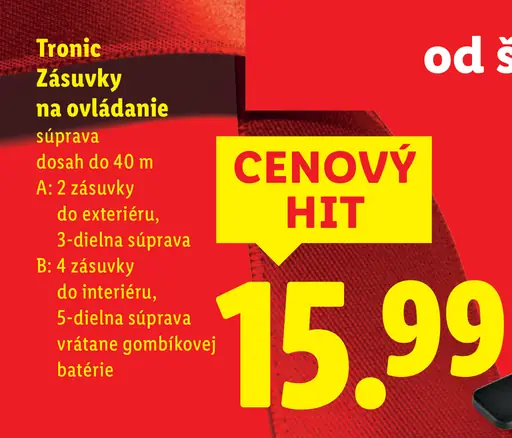 Tronic Zásuvky na ovládanie