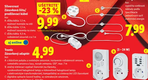 Silvercrest Predlžovací kábel