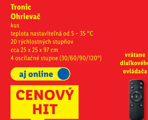 Tronic Ohrievač
