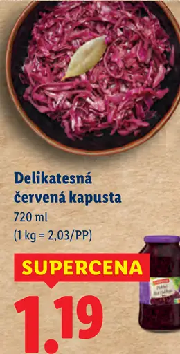 Delikatesná červená kapusta