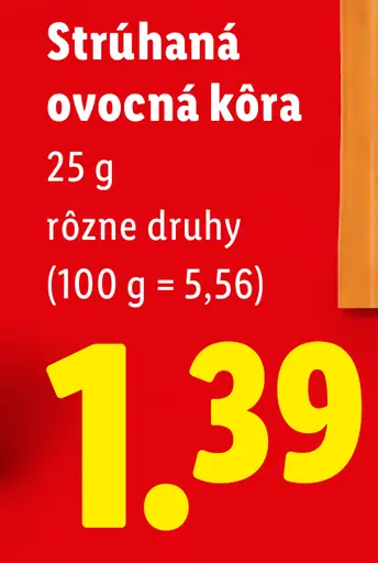 Strúhaná ovocná kôra