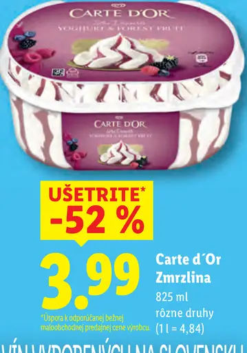 Carte D'Or zmrzlina