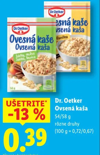 Dr. Oetker Ovsená kaša višne