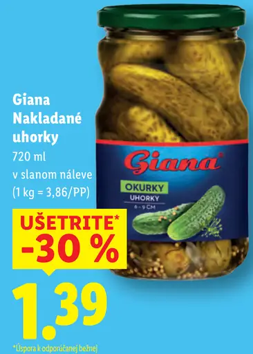 Giana nakladané uhorky