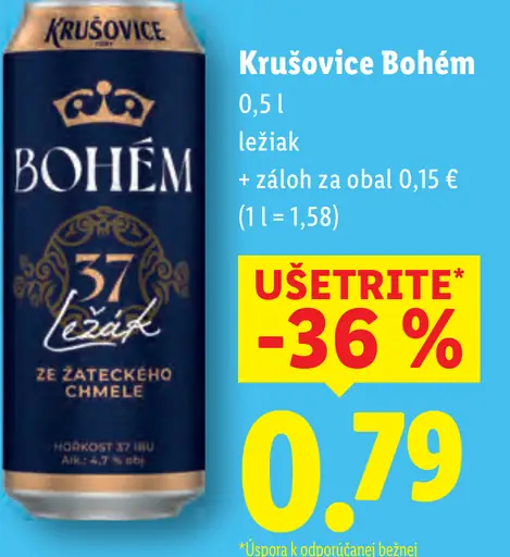 Krušovice Bohem plechovka
