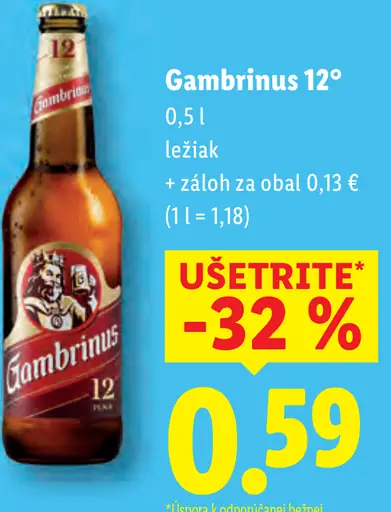 Gambrinus plechovka