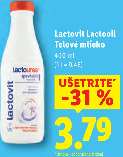 Lactovit Lactooil Telové mlieko