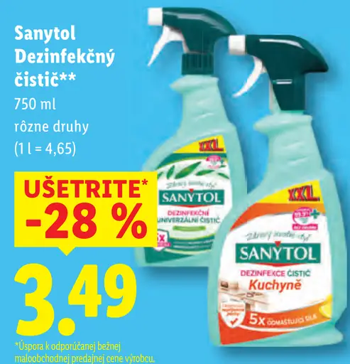 Sanytol Dezinfekčný čistič