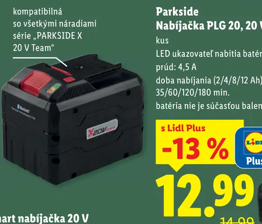Parkside performance Smart akumulátor 20 V 4 Ah PAPS 204 B1