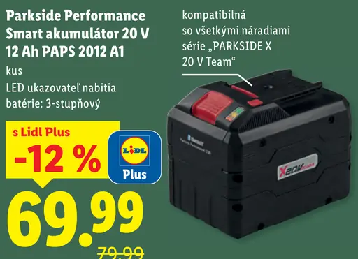 Parkside Performance Smart batéria 20 V