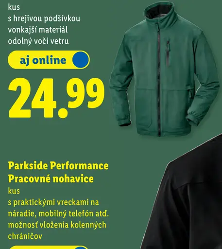 Parkside Pracovné nohavice