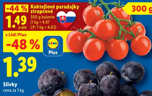 Paradajky koktejlové strapcové
