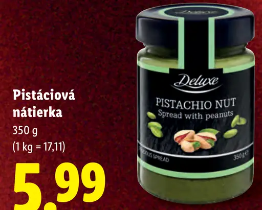 Deluxe Pistáciová nátierka