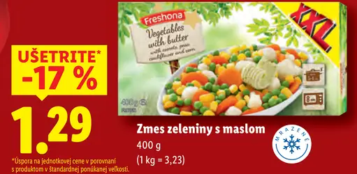 Zmes zeleniny s maslom