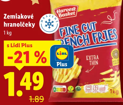 Zemiakové hranolčeky Extra Thin