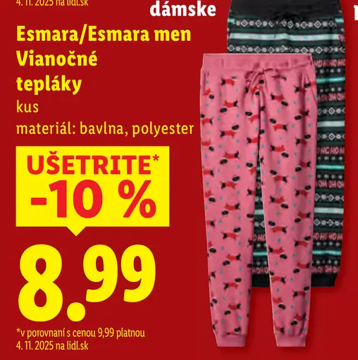 Esmara/Esmara men Vianočné tepláky