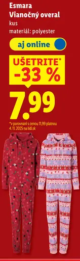 Esmara Vianočný overal