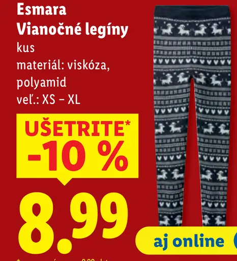 Esmara Vianočné legíny