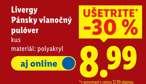 Livergy Pánsky vianočný pulóver