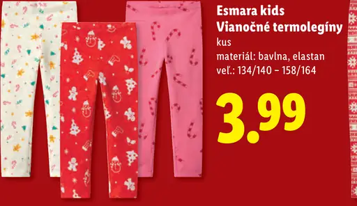 Esmara kids Vianočné termolegíny