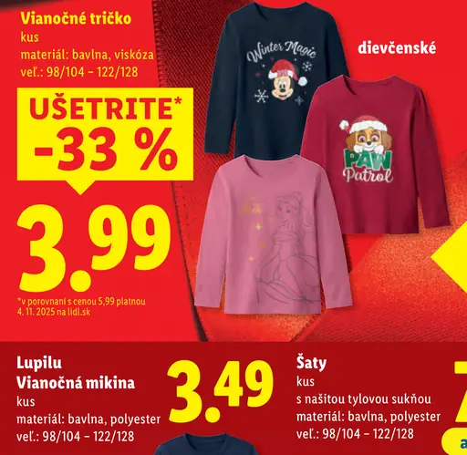 Lupilu Vianočné tričko