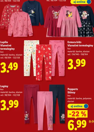 Lupilu Vianočné termolegíny