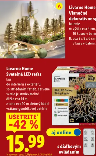 Livarno Home Svetelná LED reťaz so zvukovým senzorom