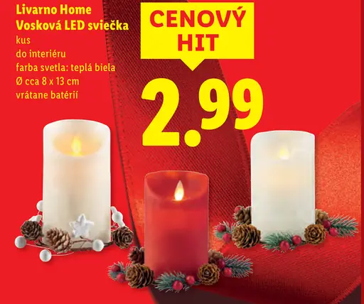 Livarno Home Vosková LED sviečka