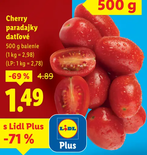 Cherry paradajky datľové