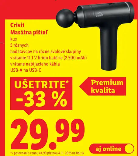 Crivit Masážna pištoľ