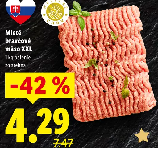 Mleté bravčové mäso XXL