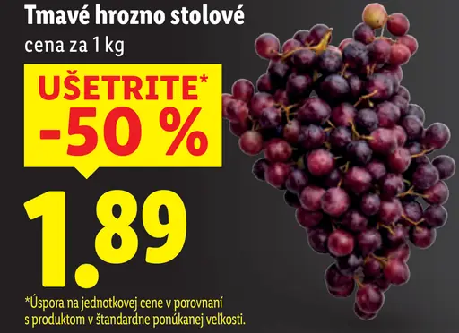 Tmavé hrozno stolové