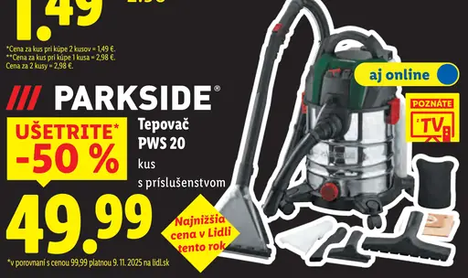 Parkside Tepovač PWS 20 E4