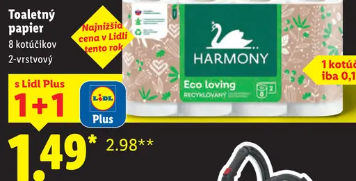 Harmony Toaletný papier 2-vrstvový