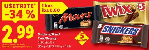 Snickers/Mars/Twix