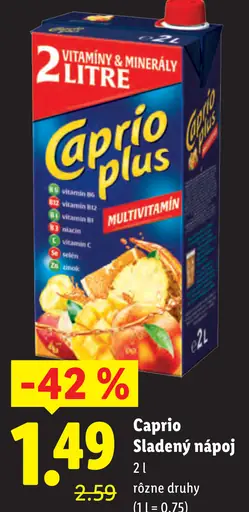 Caprio sladený nápoj