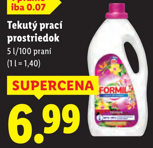 Formil tekutý prací prostriedok