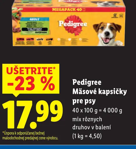 Pedigree kapsičky pre psy