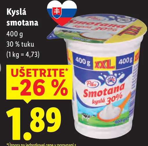 Pilos Kyslá smotana