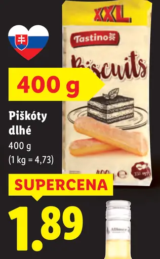 Tastino dlhé piškóty