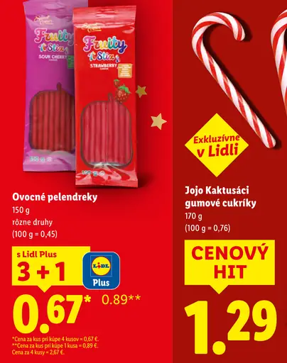 Ovocné pelendreky rôzne druhy